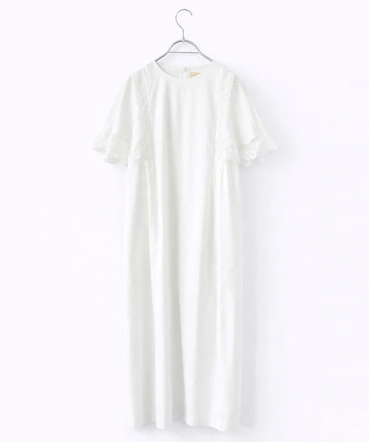 laced handkerchief sleeve one-piece