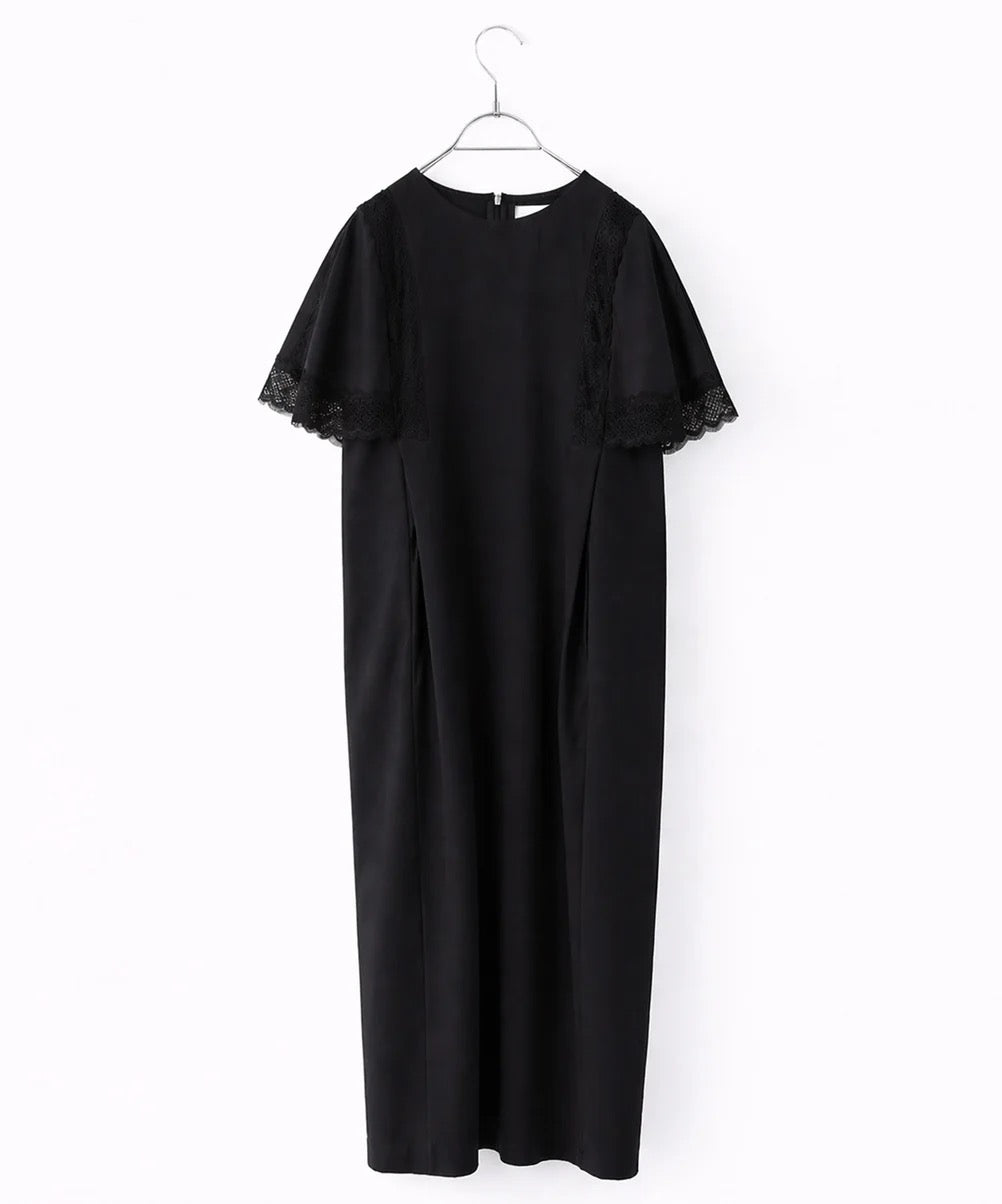 laced handkerchief sleeve one-piece