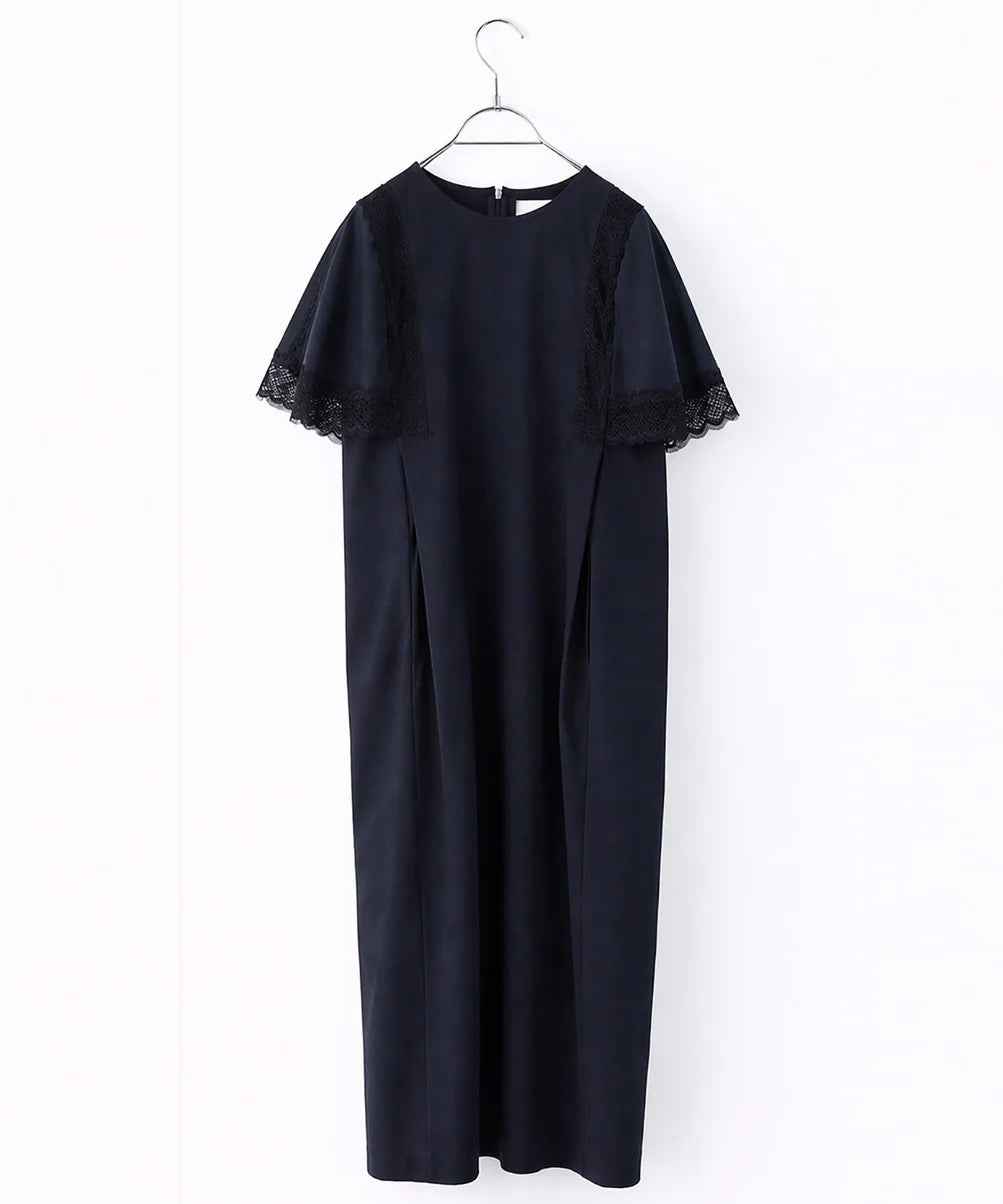 laced handkerchief sleeve one-piece