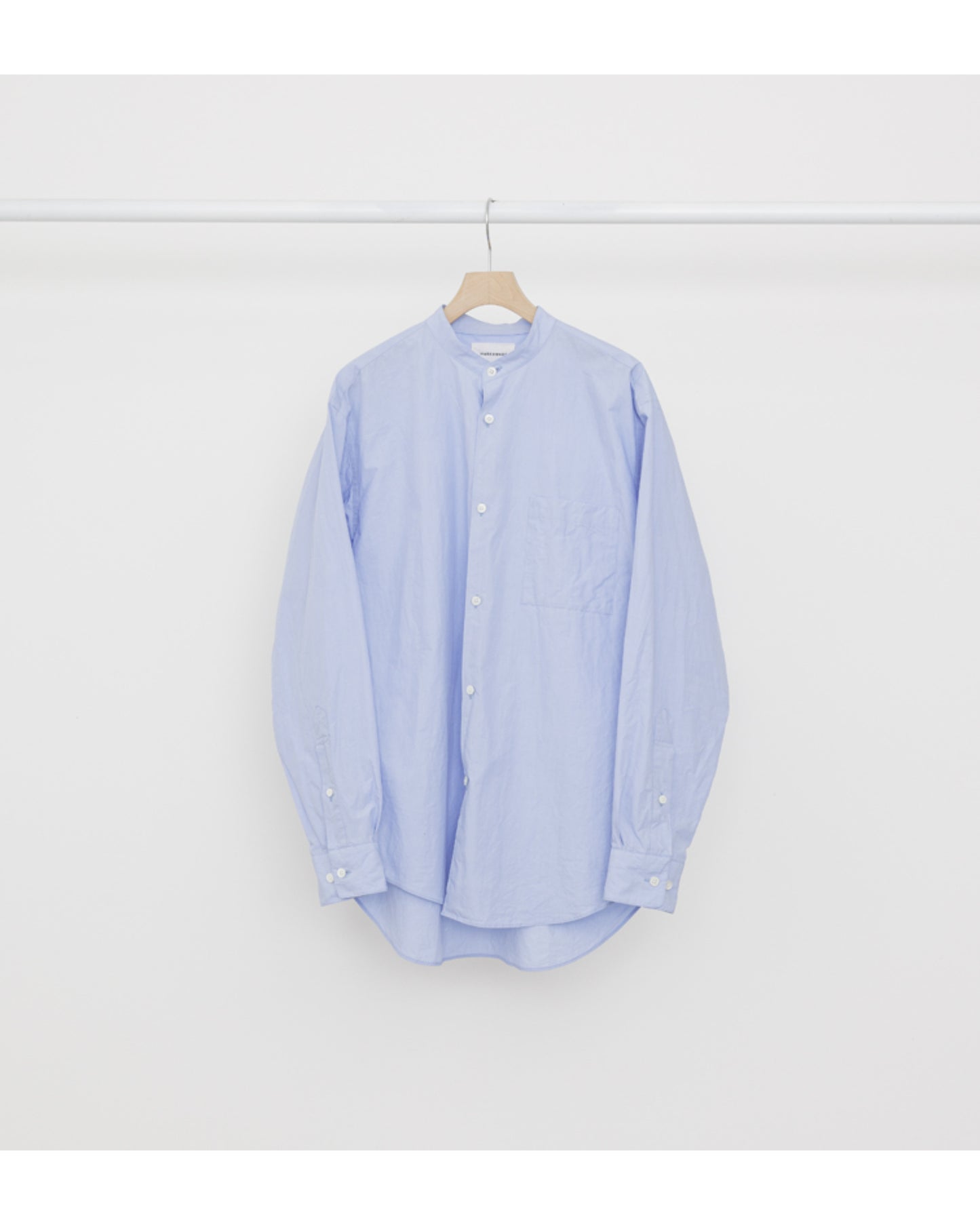 REGULAR FIT MAO COLLAR SHIRT SAXE
