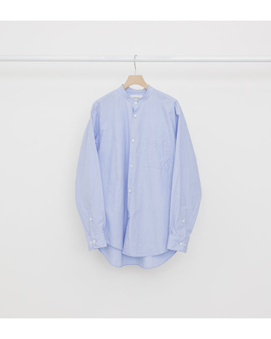 REGULAR FIT MAO COLLAR SHIRT SAXE