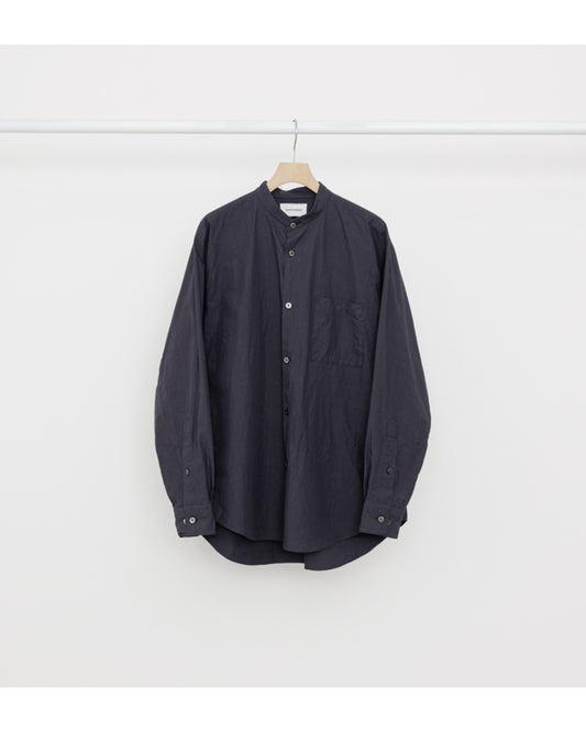 REGULAR FIT MAO COLLAR SHIRT CHARCOAL