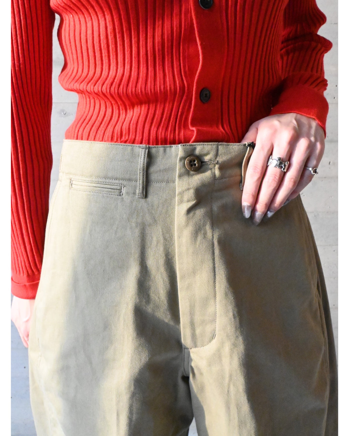 BARREL LEG CHINO TROUSERS 13348