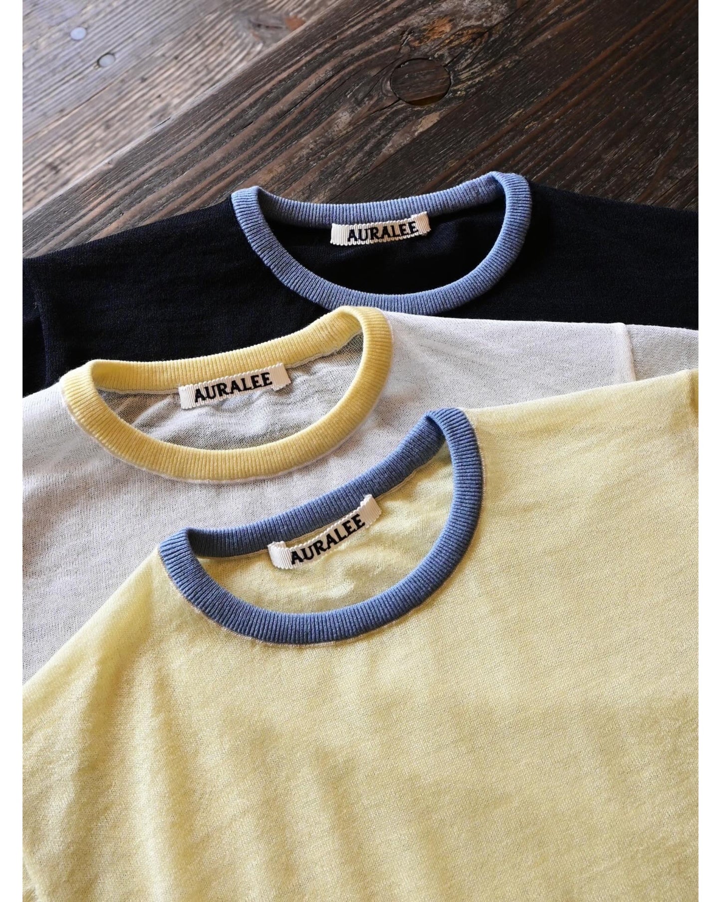 HARD TWIST HIGH GAUGE WOOL SILK KNIT TEE
