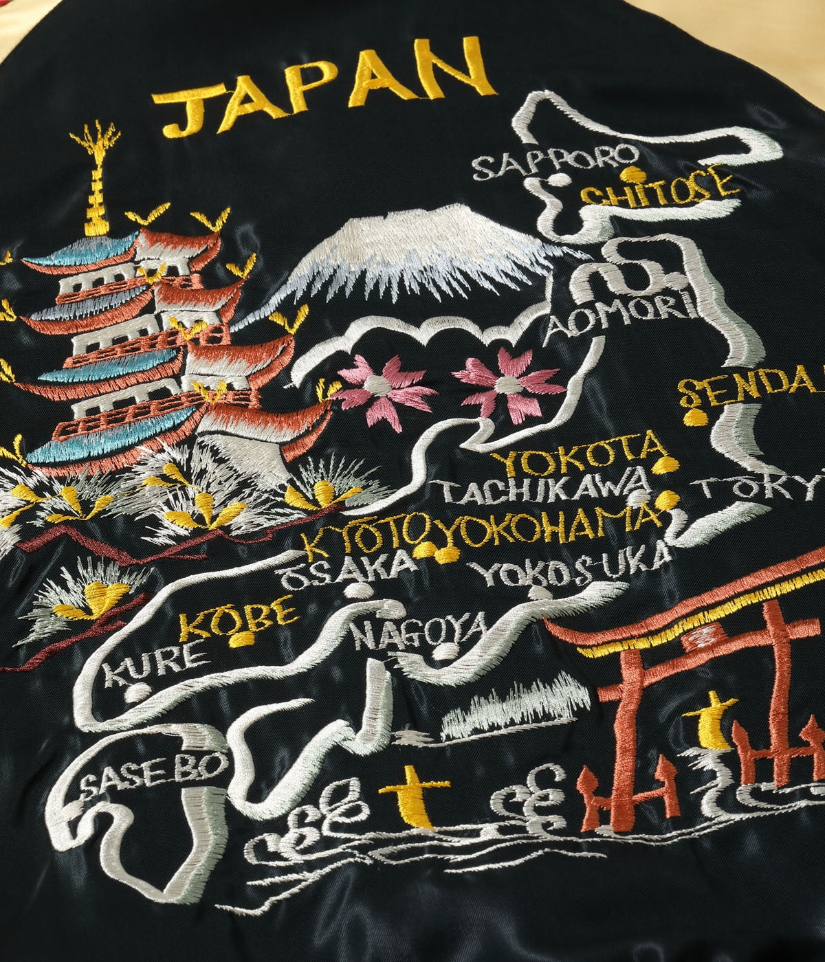 Early 1950s Style Acetate Souvenir Jacket “JAPAN MAP” × “GOLD DRAGON”TT15542-119