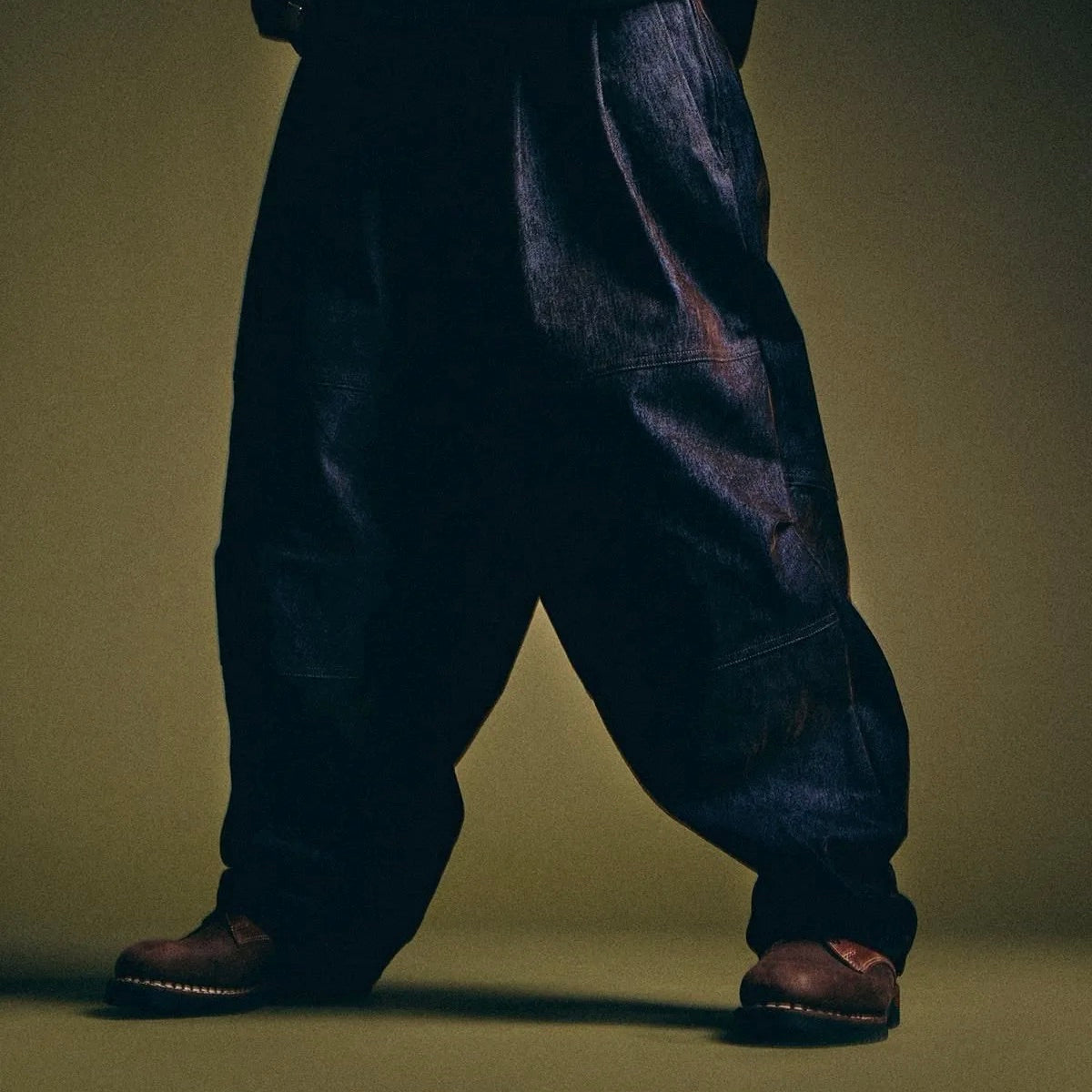 FLOCKY DENIM BALLOON PANTS