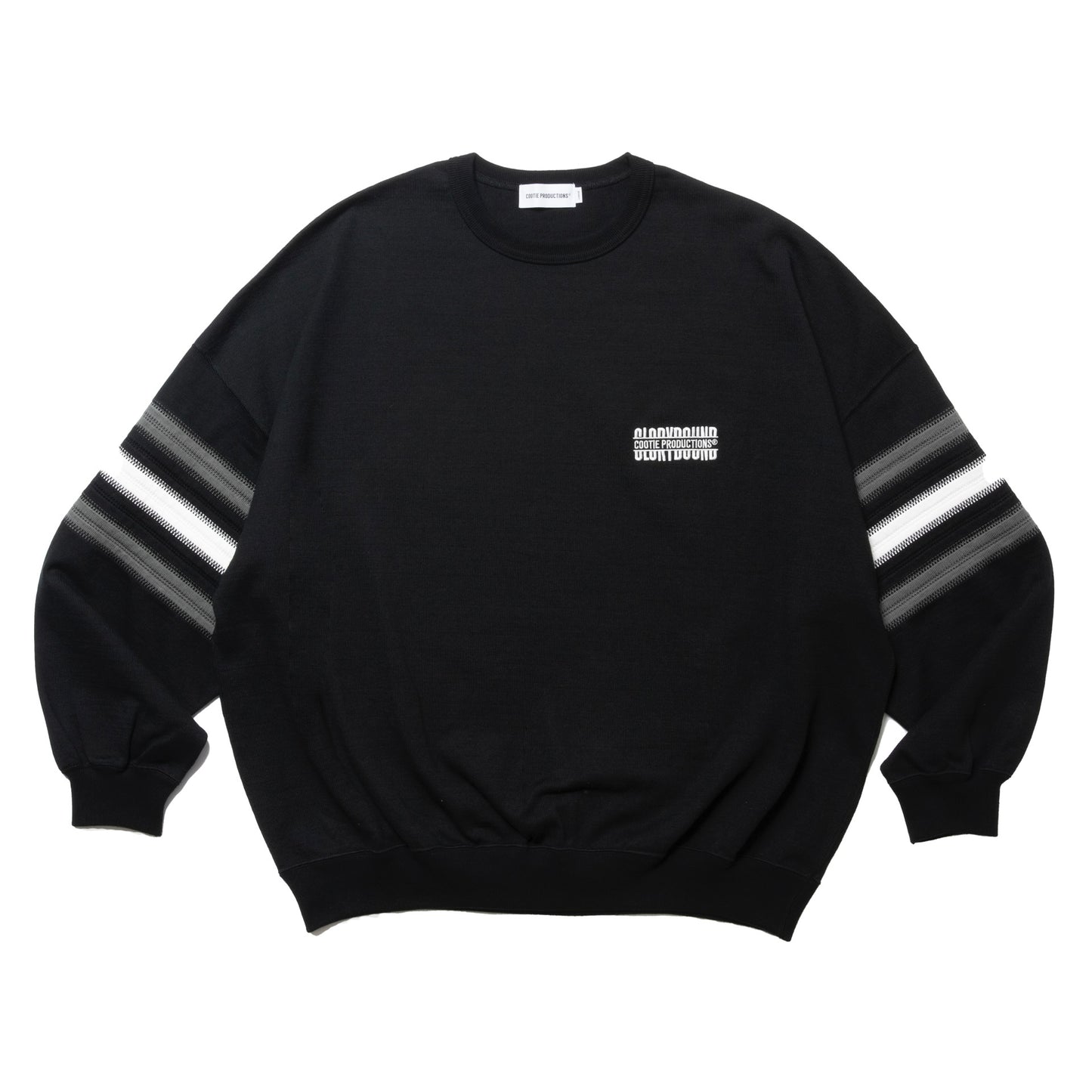 Heavy Oz Jersey Jacquard Sleeve Crew