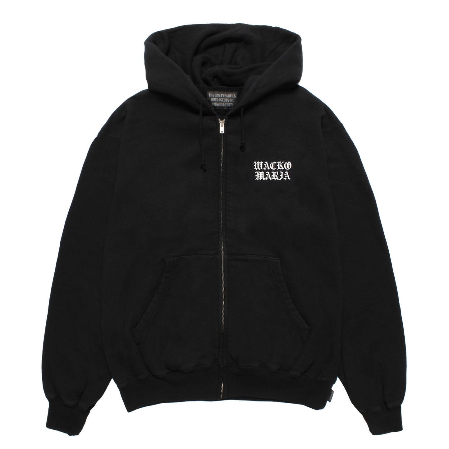 WASHED MIDDLE WEIGHT FULL ZIP HOODED SWEAT SHIRT