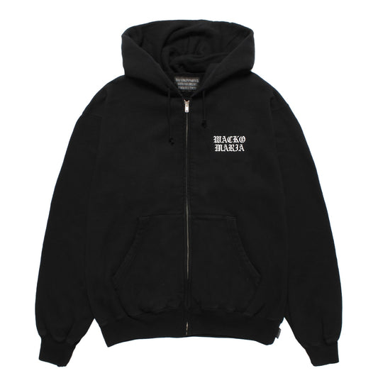 WASHED MIDDLE WEIGHT FULL ZIP HOODED SWEAT SHIRT
