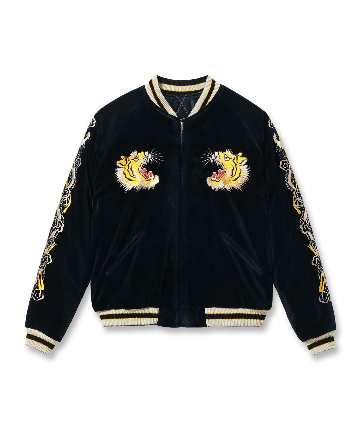 Mid 1950s Style Velveteen Souvenir Jacket “ROARING TIGER” × “JAPAN MAP”TT15792-128