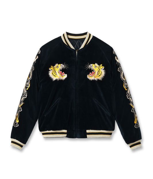 Mid 1950s Style Velveteen Souvenir Jacket “ROARING TIGER” × “JAPAN MAP”TT15792-128