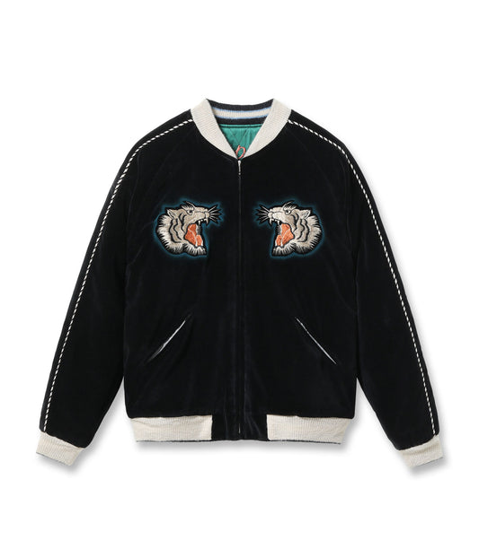 Mid 1950s Style Velveteen × Acetate Quilted Souvenir Jacket “Stencil Paint” TOYO ENTERPRISE 60th Anniversary Special Edition “TIGER HEAD” × “EAGLE” TT15809-119