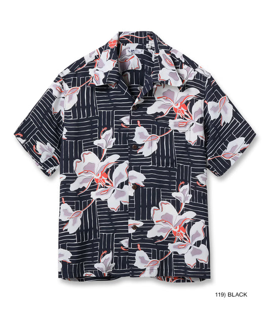 RAYON HAWAIIAN SHIRT “WHITE GINGER”SS39615