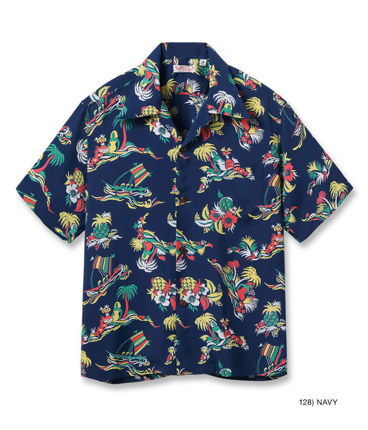 RAYON HAWAIIAN SHIRT “ISLAND TRIP” SS39620