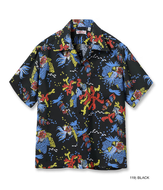RAYON HAWAIIAN SHIRT “TROPICAL FISH” SS39626