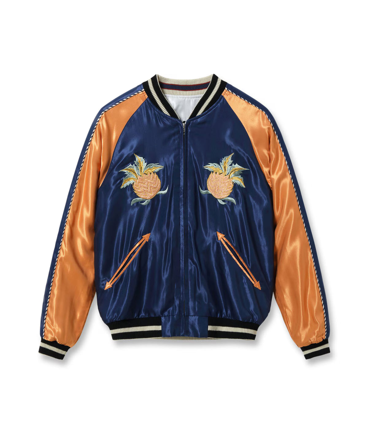 Late 1950s Style Acetate Souvenir Jacket “HAWAII MAP” × “DRAGON & TIGER” TT15877-128