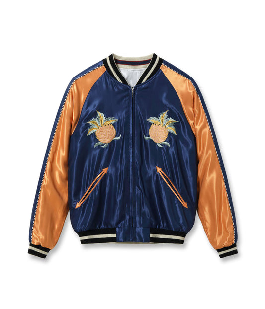 Late 1950s Style Acetate Souvenir Jacket “HAWAII MAP” × “DRAGON & TIGER” TT15877-128