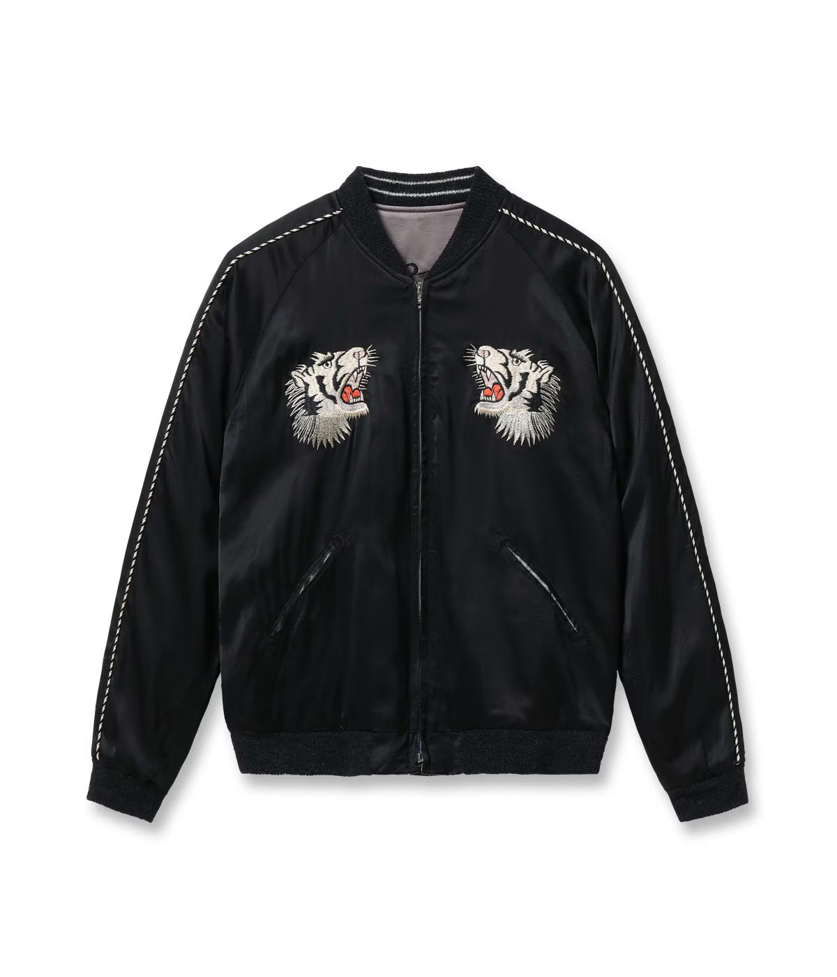 Late 1940s Style Acetate Souvenir Jacket KOSHO & CO. Special Edition “WHITE TIGER” × “JAPAN MAP” TT15912-119