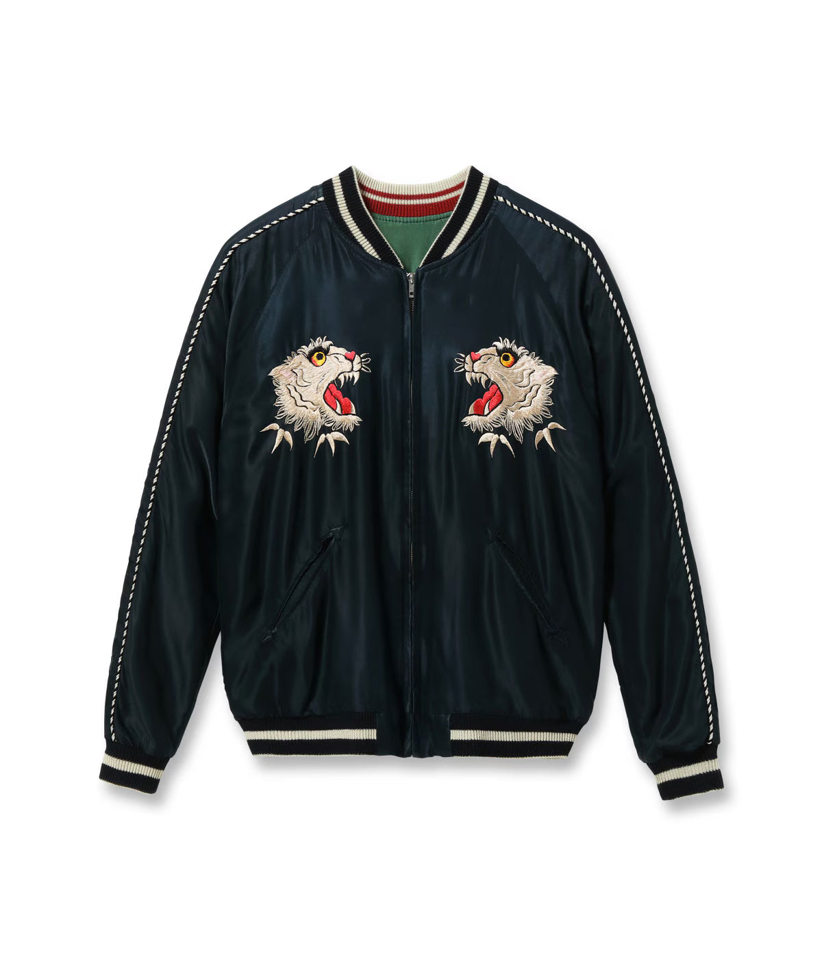 Mid 1950s Style Acetate Souvenir Jacket “TIGER HEAD” × “CHEVY LOVER” (AGING MODEL)TT15878-119