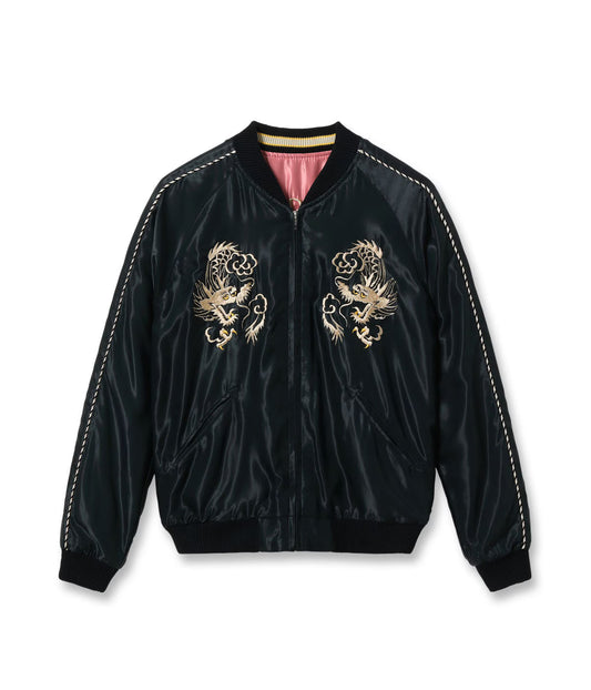 Mid 1950s Style Acetate Souvenir Jacket “WHITE DRAGON” × “TIGER HEAD”TT15972-219