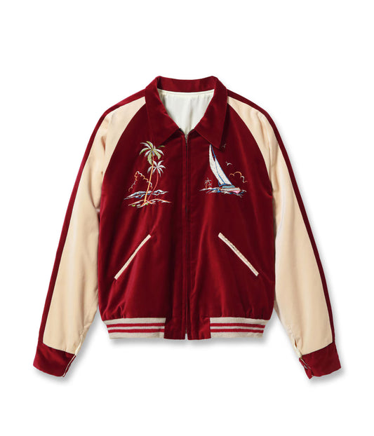 Late 1950s Style Velveteen × Acetate Souvenir Jacket “KOSHO & CO.” Special Edition “GUAM ISLANDS” × “SEAHORSE” TT16010-170