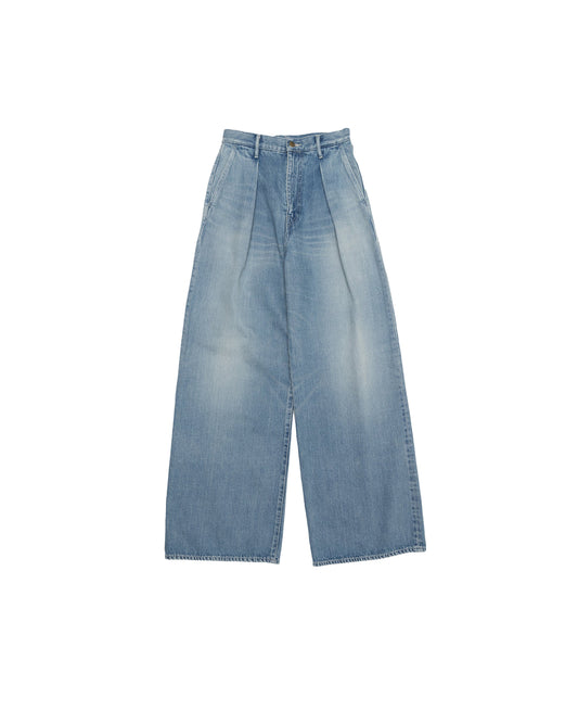 Selvage Denim Two Tuck Wide Pants