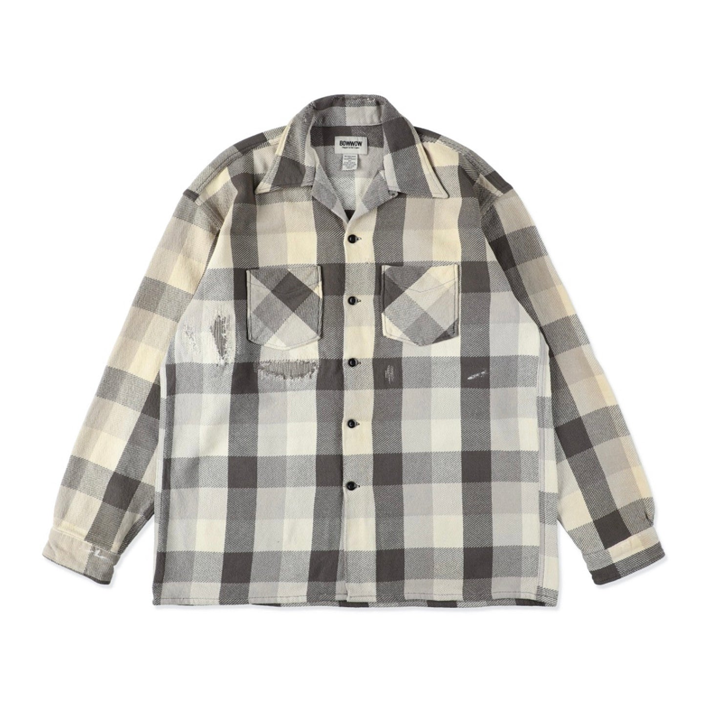 DAMAGED AND STAINED FLANNEL SHIRT