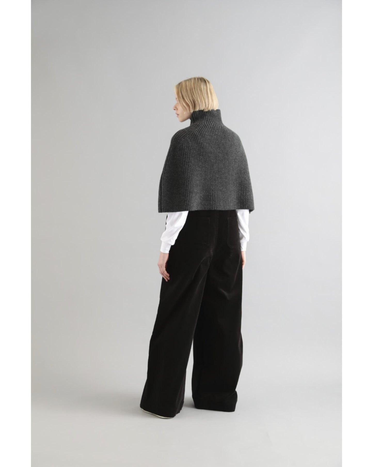 EX.FINE LAMBWOOL PONCHO