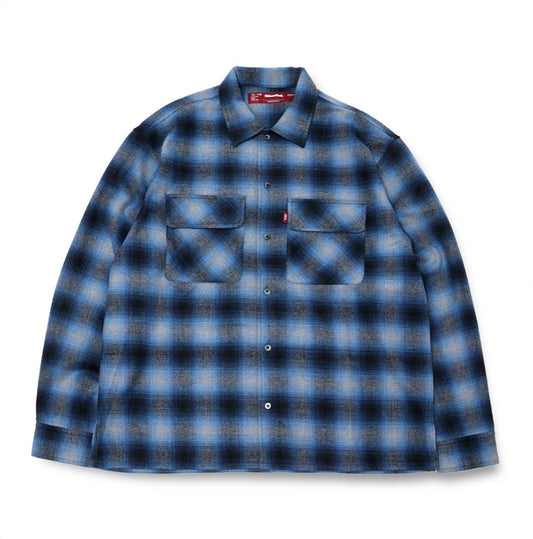 Wool Ombre Check L/S Shirt