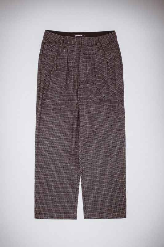 Baggy Plaited Wool Trouser