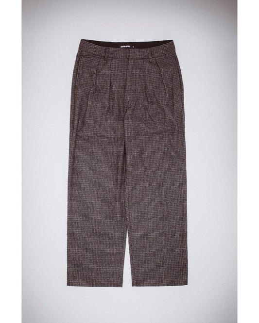 Baggy Plaited Wool Trouser
