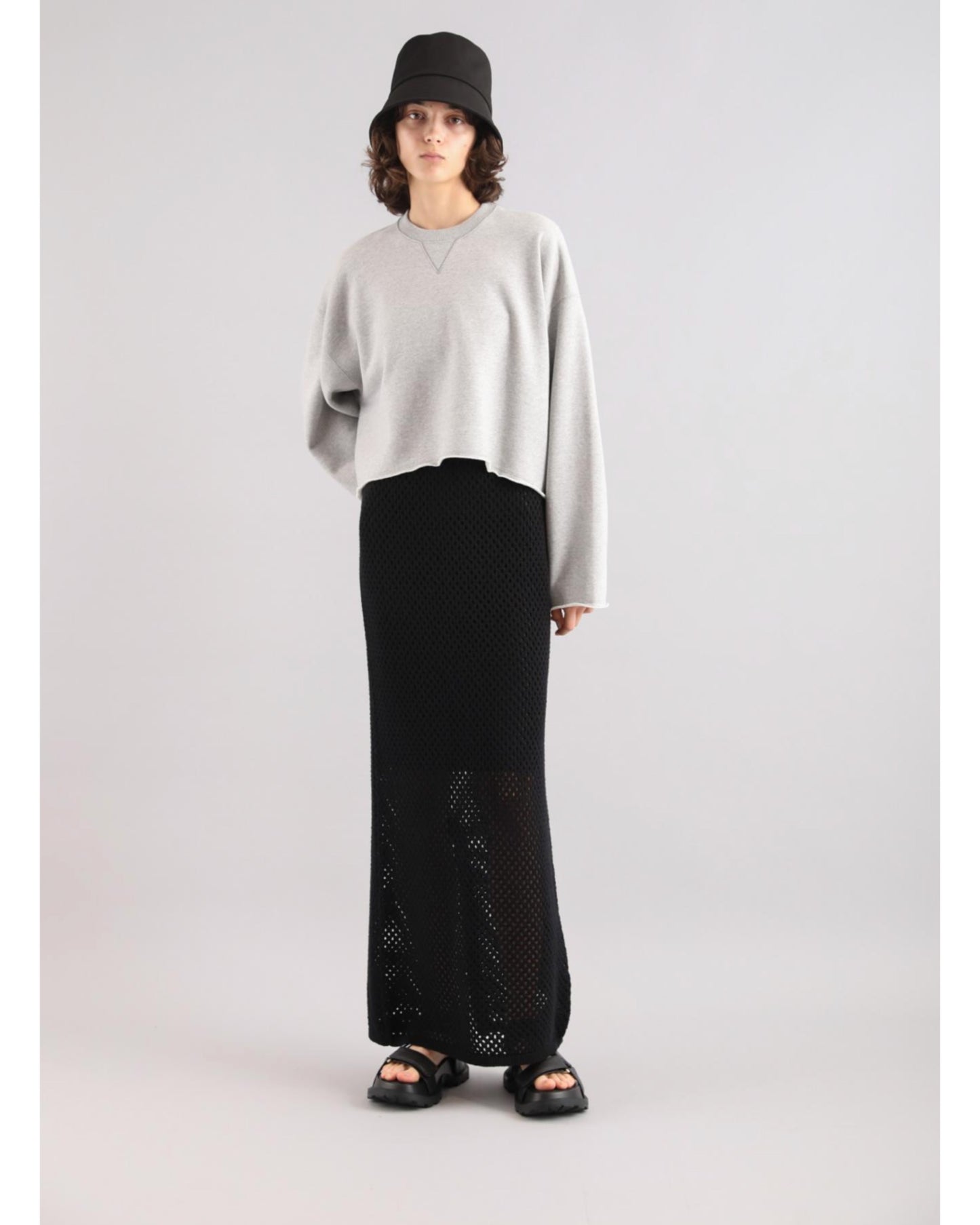 EXTRA FINE FLEECE CROPPED TOP