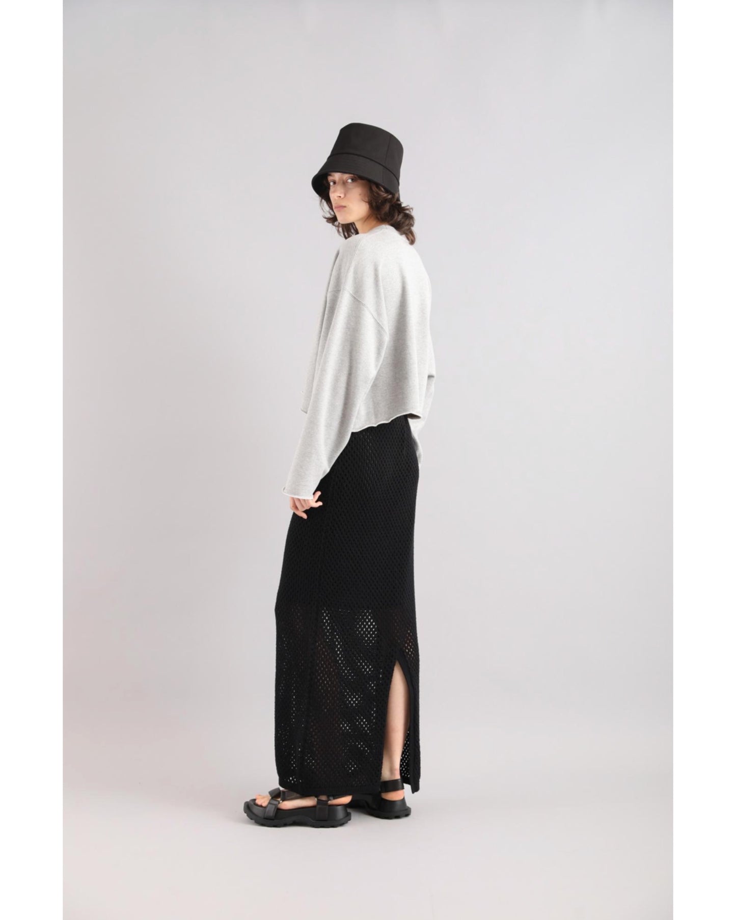 EXTRA FINE FLEECE CROPPED TOP