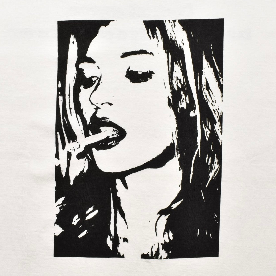 Monochrome Two tone Face Crewneck T-SH