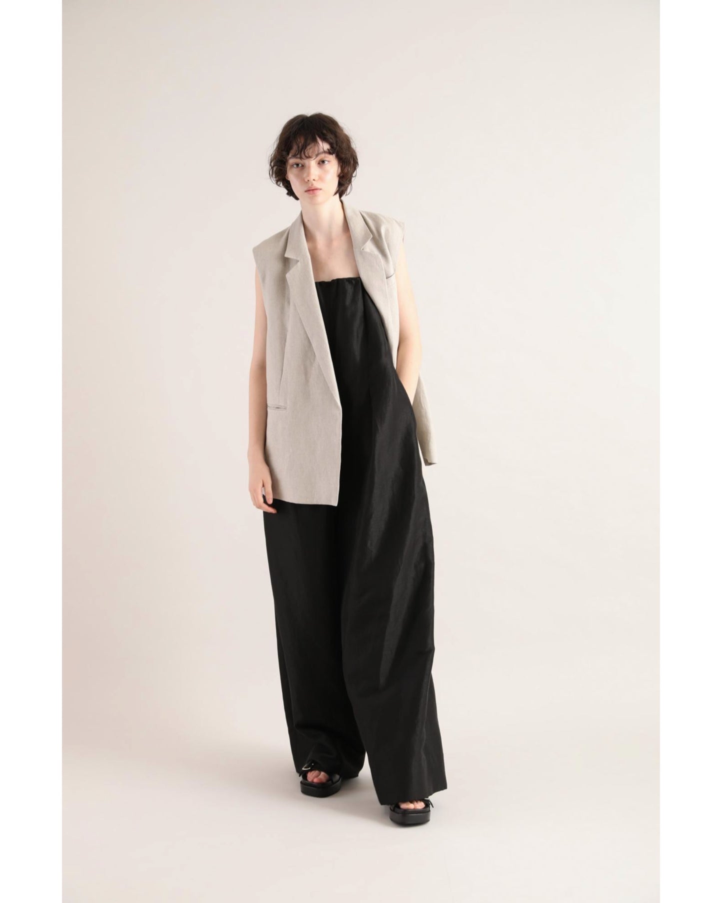 LINEN TWILL GILET