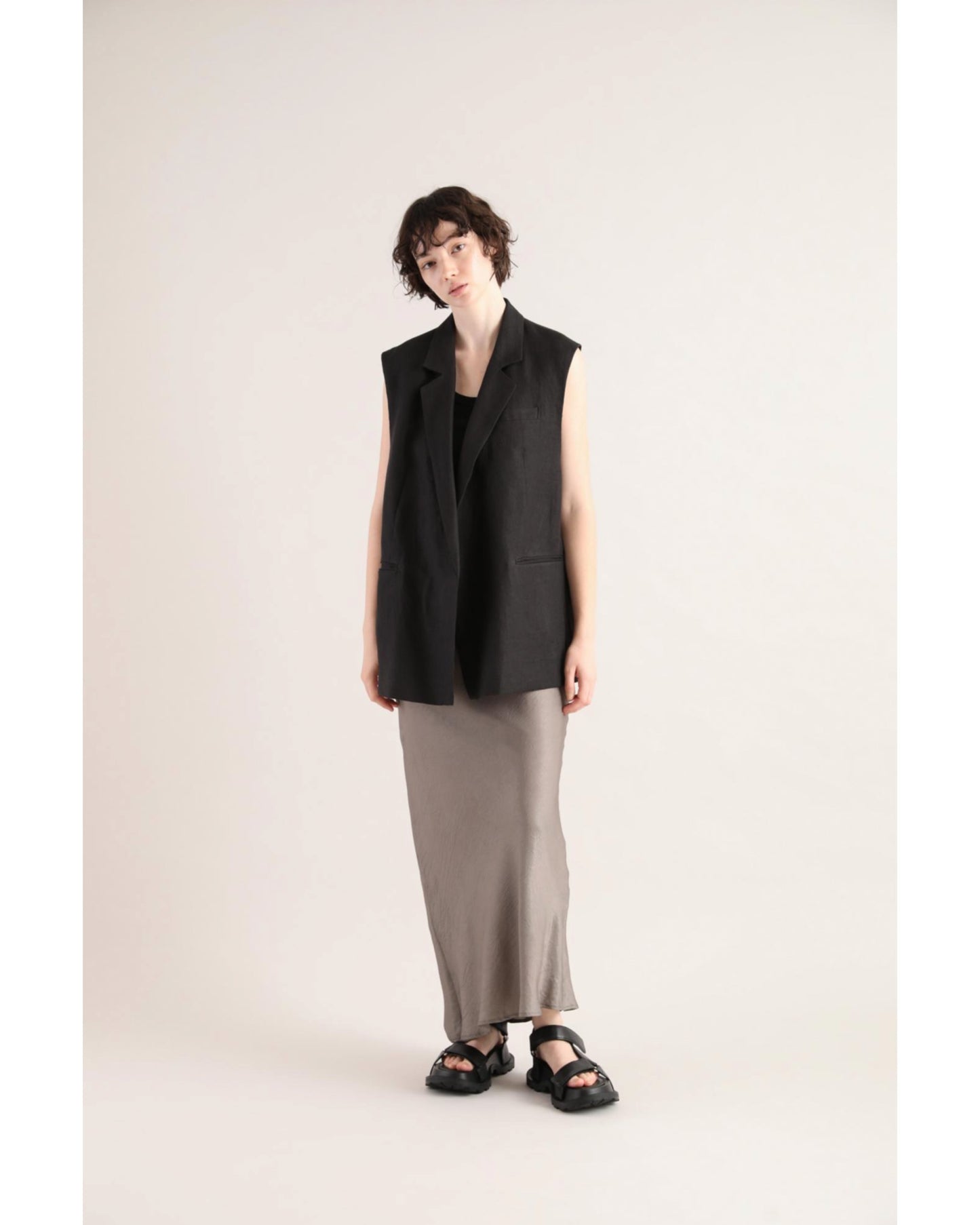 LINEN TWILL GILET