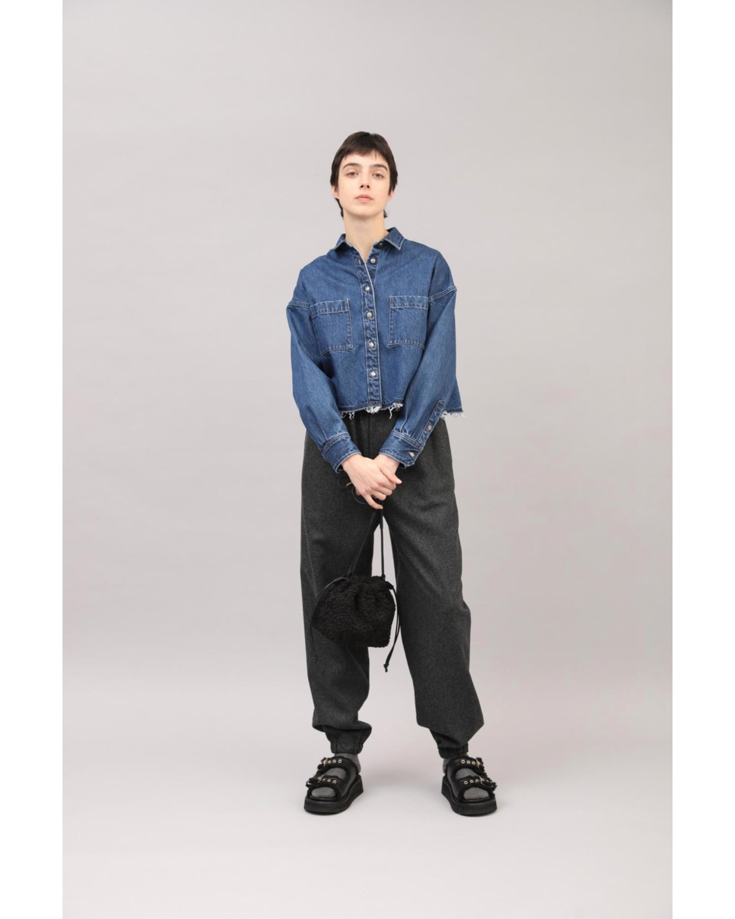 AUTHENTIC DENIM CROPPED SHIRT