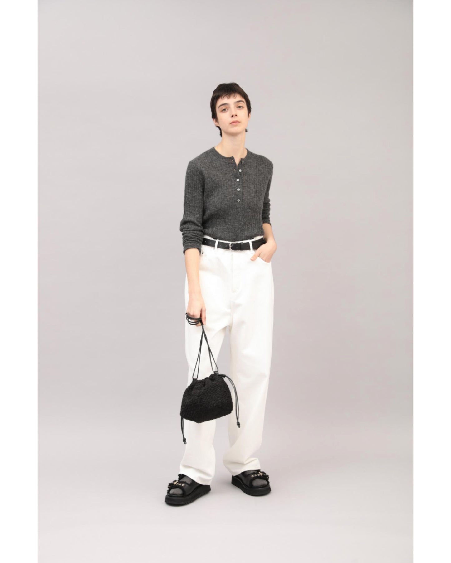 EXTRA FINE MOHAIR RIB TOP