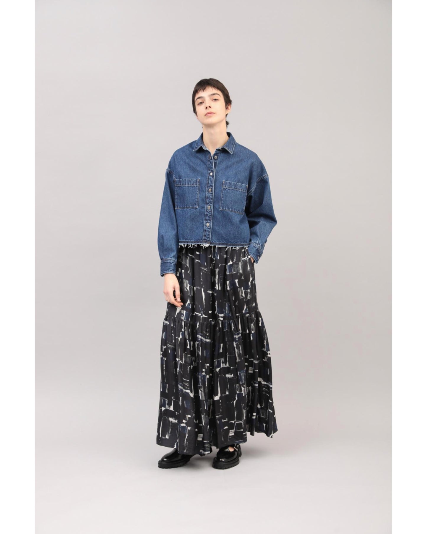 BRUSH PAINTING SKIRT