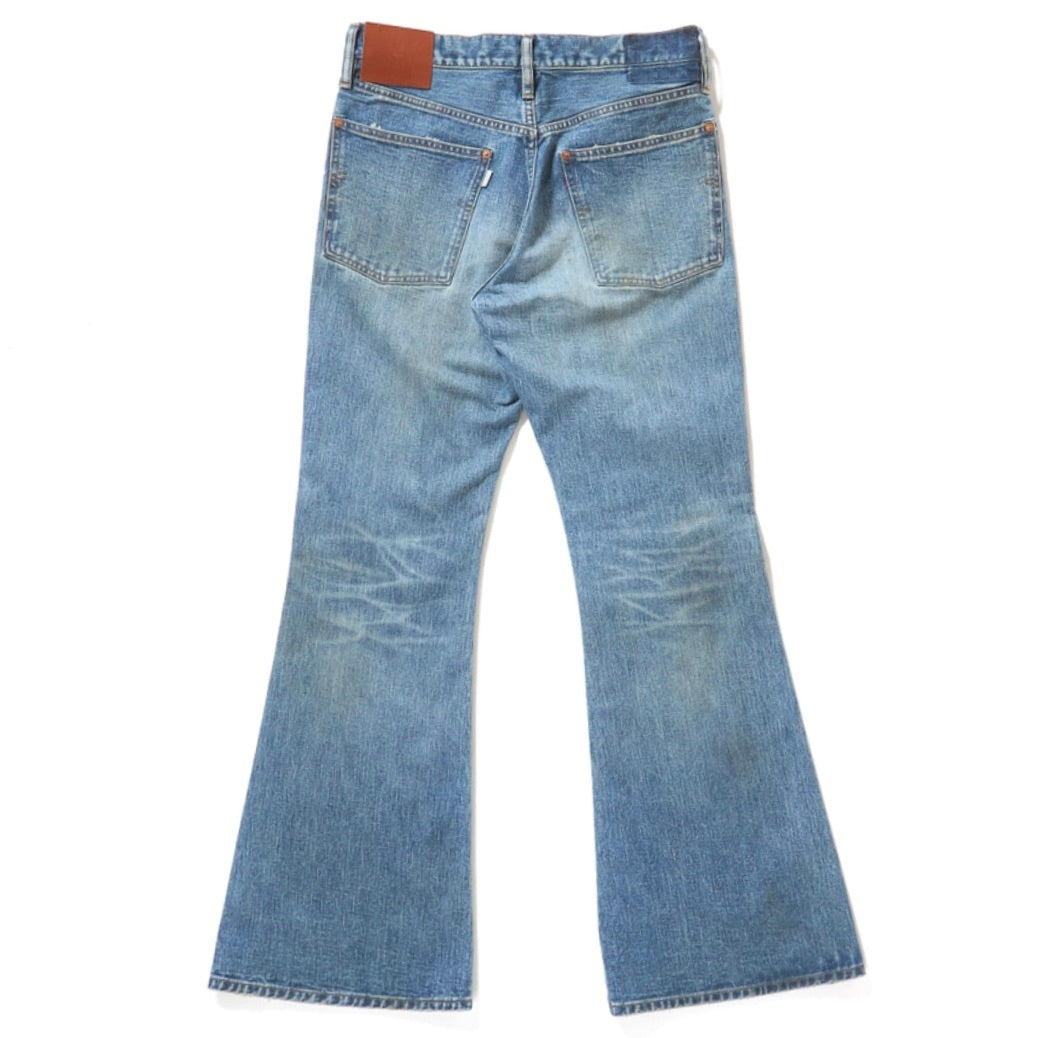 FADED MODERN DENIM PANTS FLARED CUT