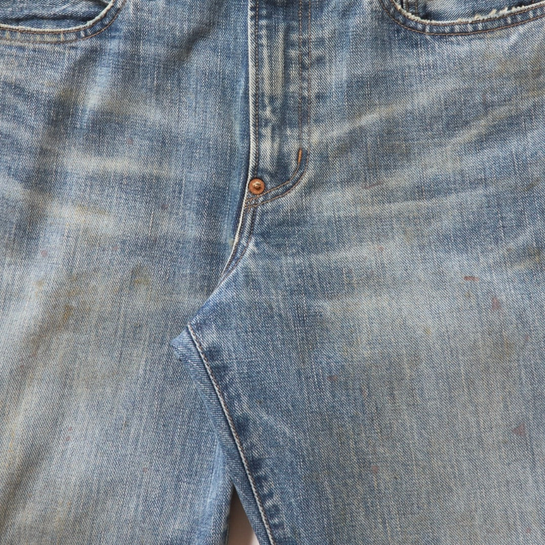 FADED MODERN DENIM PANTS FLARED CUT