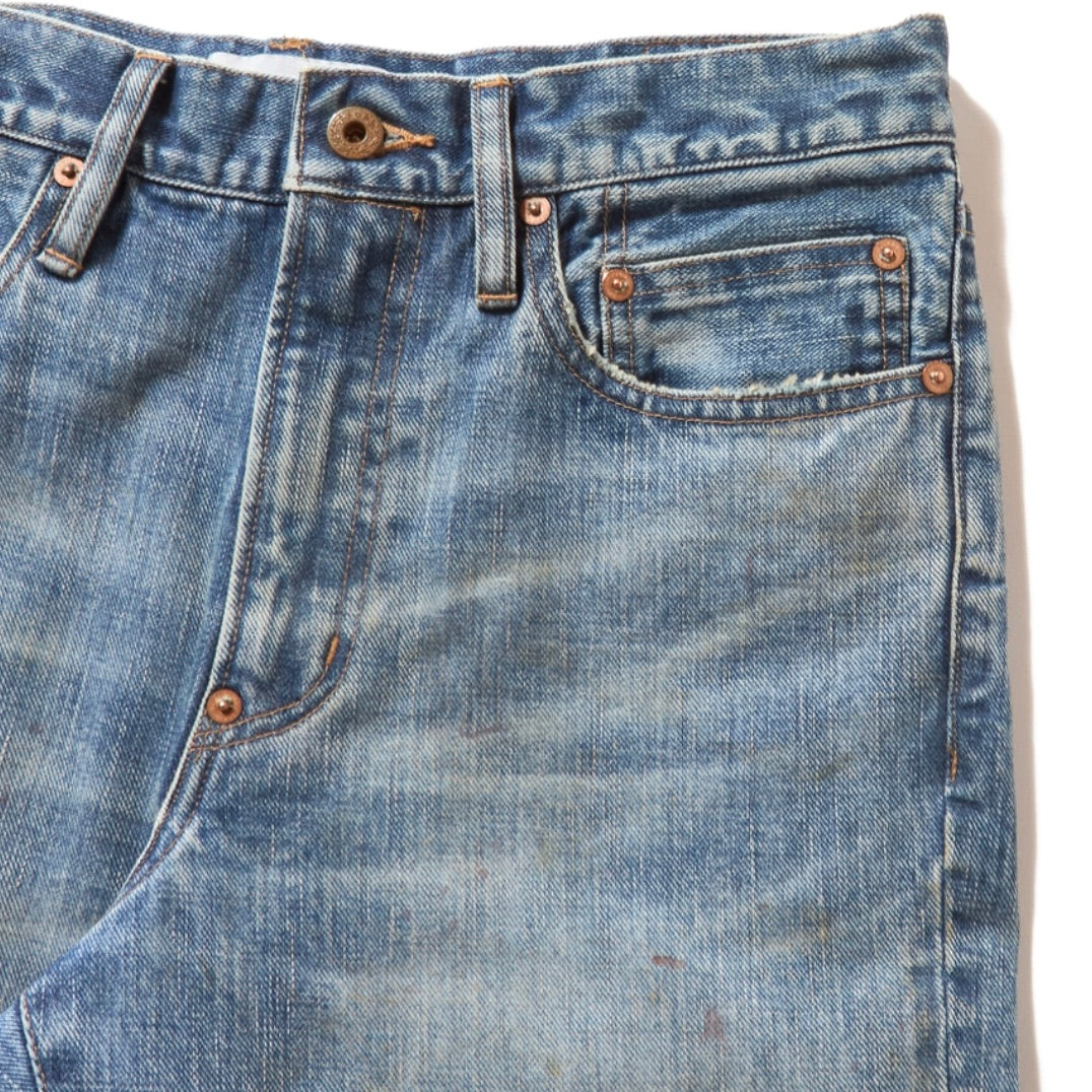 FADED MODERN DENIM PANTS FLARED CUT