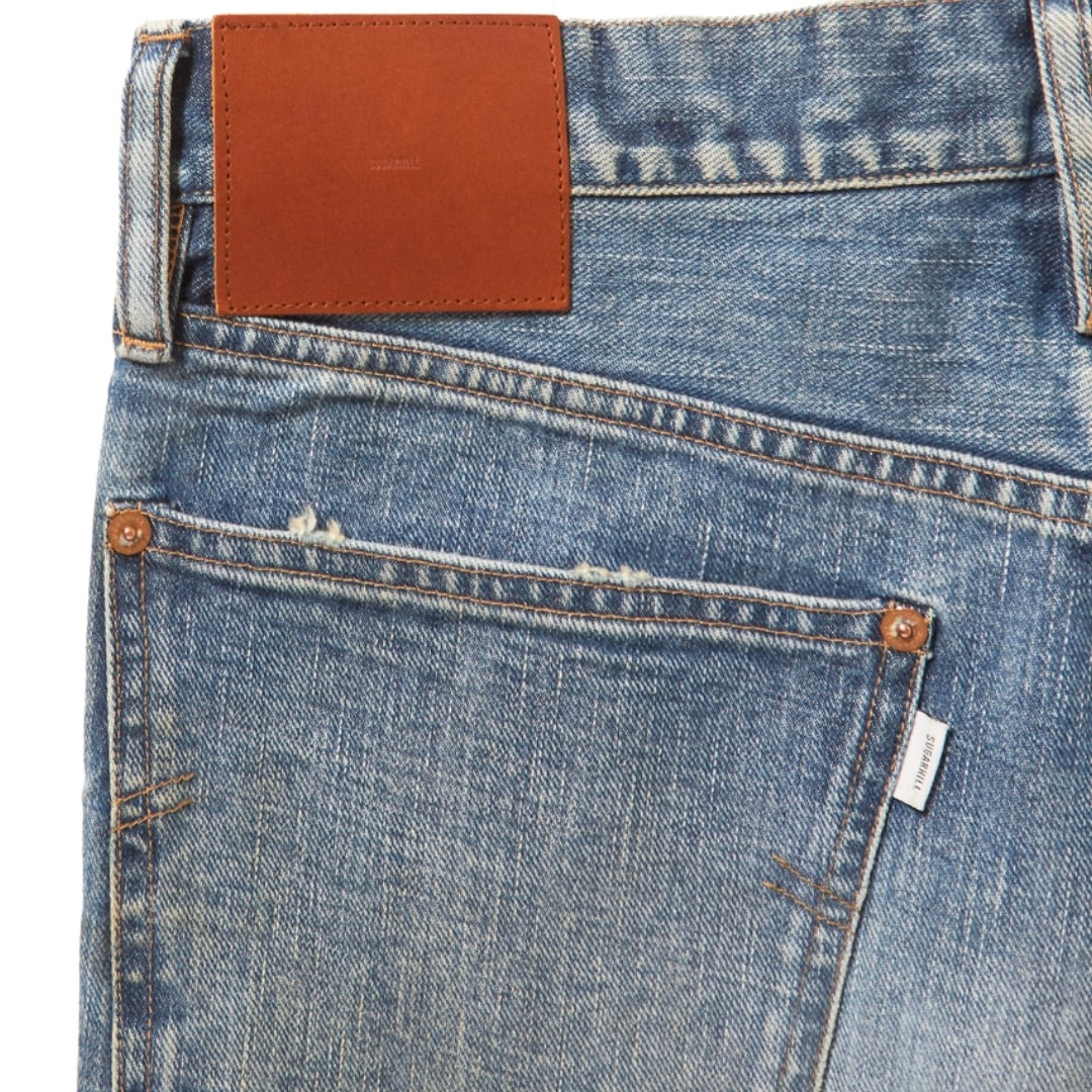 FADED MODERN DENIM PANTS FLARED CUT