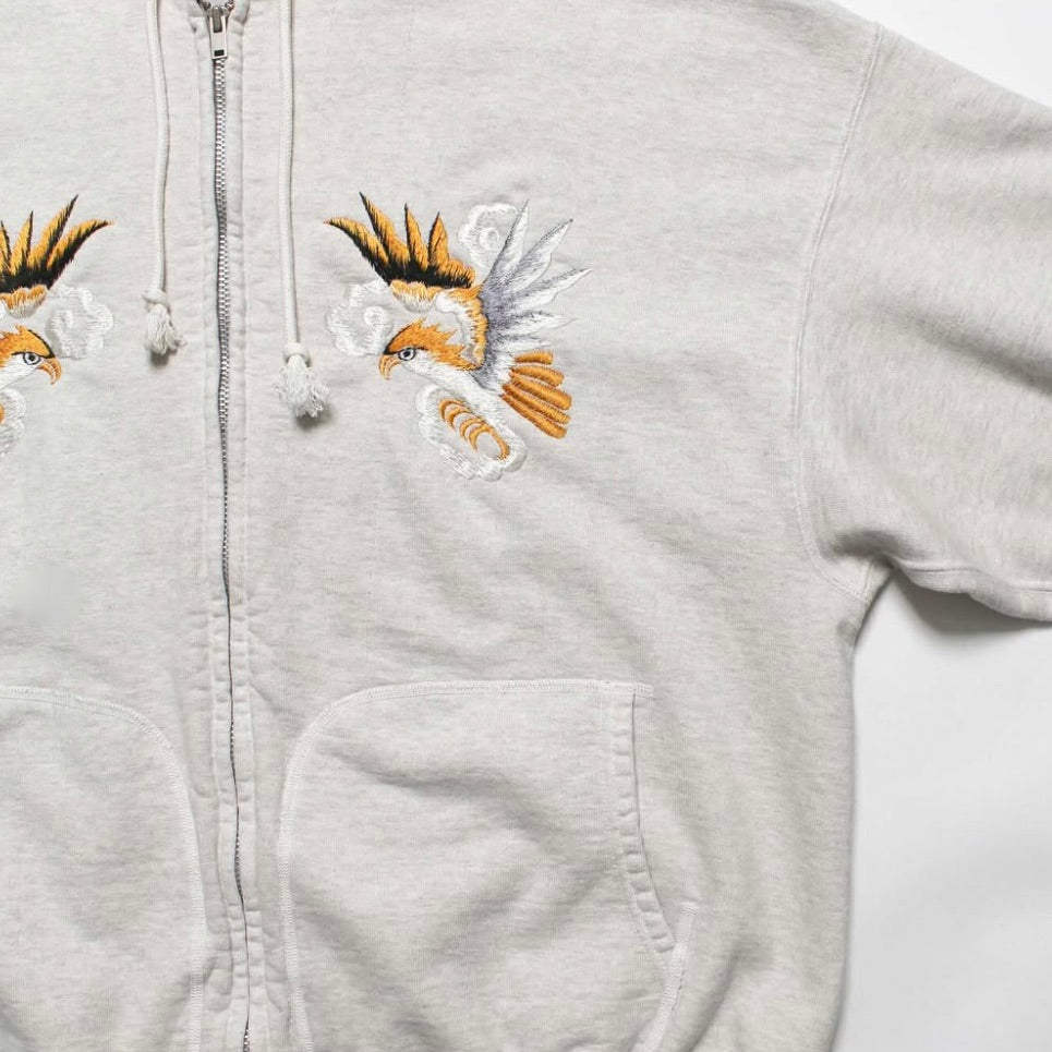SUKAJAN EMB ZIP HOODIE AGED