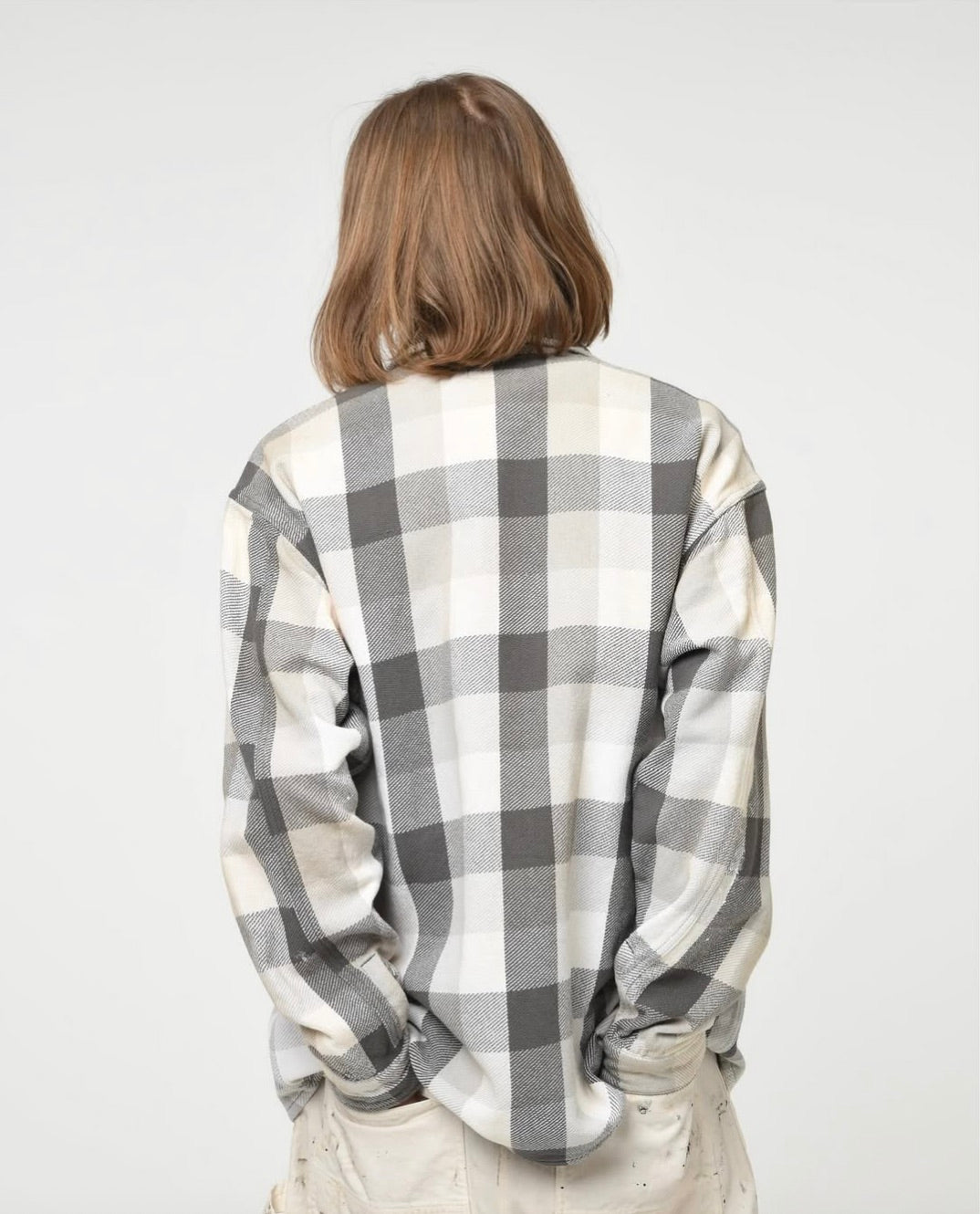 DAMAGED AND STAINED FLANNEL SHIRT