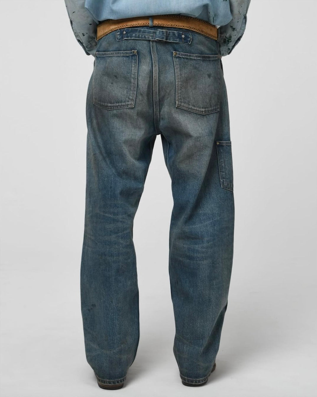 MINER'S REPAIRED DENIM WORK PANTS