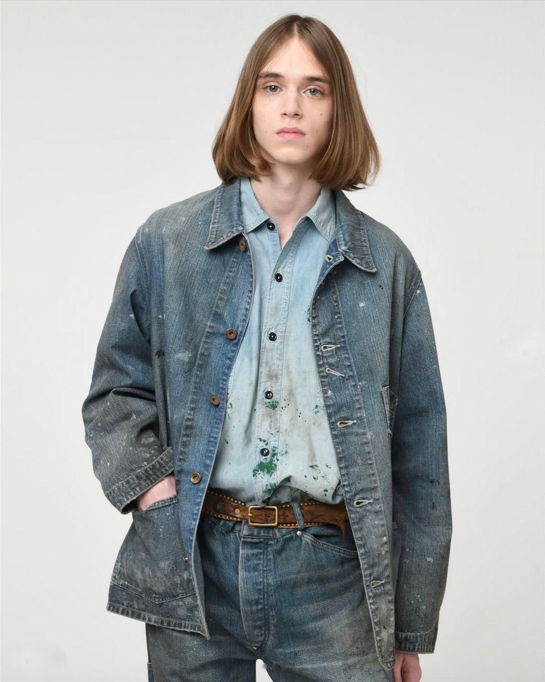 PAINT-STAINED ENGINEER'S COVERALL
