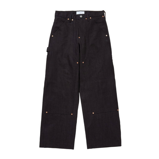 TWISTED HEATHER DENIM PANTS DOUBLE KNEE