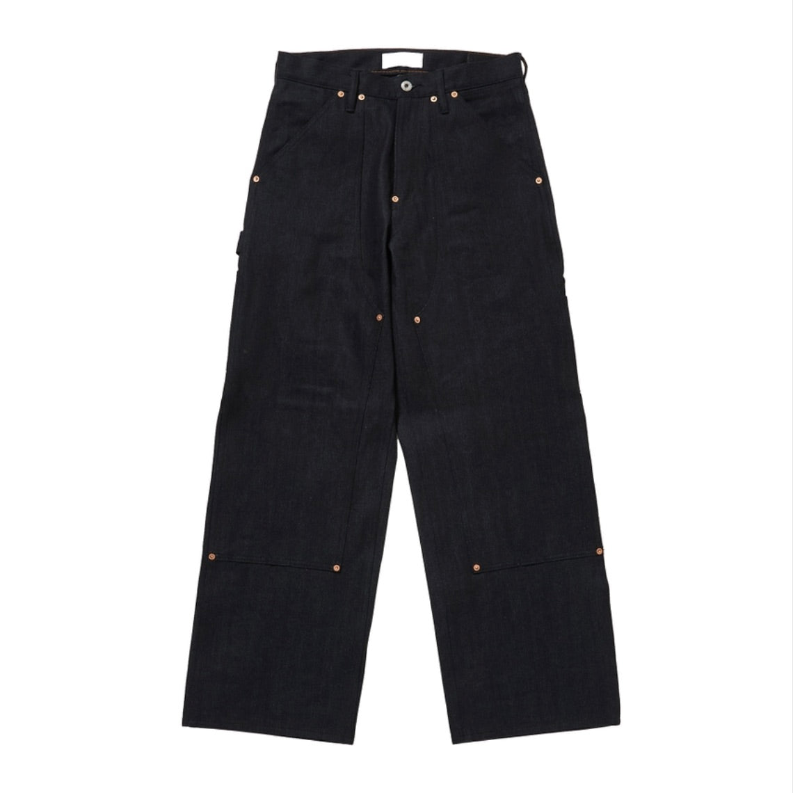 TWISTED HEATHER DENIM PANTS DOUBLE KNEE