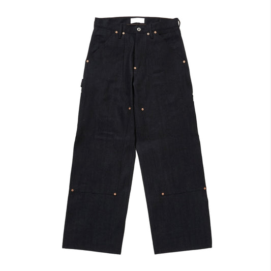 TWISTED HEATHER DENIM PANTS DOUBLE KNEE
